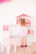 Кукольный домик KiddyRoom 3 этажа Белый с розовым - изображение 3