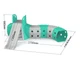 Горка детская с тоннелем 130 см Doloni Toys серый-бирюза 01470/1 - изображение 2