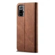 Чохол-книжка з кишеньками UniCase Jeans Wallet для Xiaomi Redmi Note 10 / Note 10s / Poco M5s - Brown - зображення 3