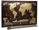 Скретч карта путешествий MyMap Coffee edition ENG в раме Dark Wood 90x65см - изображение 1
