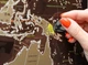 Скретч карта путешествий MyMap Coffee edition ENG в раме Dark Wood 90x65см - изображение 4