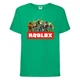 Футболка детская Роблокс 004 (Roblox) зеленая (RB grn 004) 128 см - изображение 1
