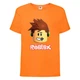 Футболка детская Роблокс 001 (Roblox) оранжевая (RB orn 001) 128 см - изображение 1