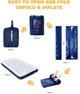 Надувний килимок KingCamp Pumpair Bed Twin KM3606 Blue/Beige (KM3606_BLUE/BEIGE) - зображення 5