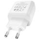 Мережеве зарядне (ЗЗП) Hoco N5 Favor 20W PD+QC3.0 (1USB/1Type-C/3A) Білий - зображення 2