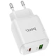 Мережеве зарядне (ЗЗП) Hoco N5 Favor 20W PD+QC3.0 (1USB/1Type-C/3A) Білий - зображення 3