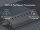 USB-хаб Blueendless H701U3 USB 3.0 7 портів з блоком живлення hub концентратор - зображення 6