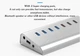 USB-хаб Blueendless H4013U3 USB 3.0 7 портів з блоком живлення hub концентратор - зображення 2