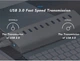 USB-хаб Blueendless H101U3 10 портів USB 3.0 з блоком живлення hub концентратор - зображення 7