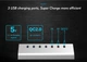 USB-хаб Blueendless H4013U3 USB 3.0 7 портів з блоком живлення hub концентратор - зображення 6