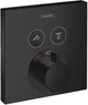 Наружная часть смесителя термостата HANSGROHE Showerselect матовый черный 15763670 2 потребителя - изображение 1