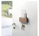 Ключница настенная/вешалка для ключей 2 в 1 с 5 крючками и полочкой Key Organizer темное дерево (КО-27427) - изображение 6