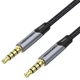 Кабель Vention Audio 3.5 mm - 3.5 mm 1.5 m, Metal Type, Silver (BAQHG) - изображение 1