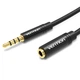 Кабель Vention Audio 3.5 мм - 3.5 мм, M/F, 1 м, чорний (BHBBF) - зображення 1