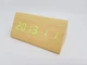 Настольные часы-будильник Wooden 861 светодиодные Led цифровые с термометром USB Желто-зеленый (100020) - изображение 2