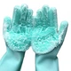 Универсальные перчатки силиконовые для уборки KITCHEN GLOVES Губка-перчатки кухонные Голубые (zx-5511) - изображение 5