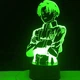 Настольный светильник-ночник Леви Аккерман Атака на Титанов настольная 3D Лампа 16 Цветов USB (12506) - изображение 4