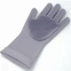 Силиконовые многофункциональные перчатки для мытья и чистки Magic Silicone Gloves Серые - изображение 4