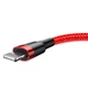 Дата кабель Baseus Cafule Lightning Cable 1.5A (2m) (CALKLF-C) Червоний / Чорний - зображення 3