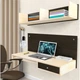Стіл комп'ютерний навісний з ЛДСП Comfy Home AirTable R1 Kit Zeus венге/дуб молочний - зображення 3