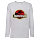 Лонгслив реглан Парк Юрского Периода 006 (Jurassic Park) серый (JPK gry 006) 128 см - изображение 1