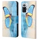 Чехол с рисунком Deexe Color Wallet для Xiaomi Redmi Note 10 Pro - Blue Butterfly - изображение 1