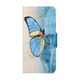Чехол с рисунком Deexe Color Wallet для Xiaomi Redmi Note 10 Pro - Blue Butterfly - изображение 3