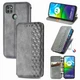 Чехол Deexe Rhombus Wallet для Motorola Moto G9 Power - Grey - изображение 1
