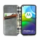 Чехол Deexe Rhombus Wallet для Motorola Moto G9 Power - Grey - изображение 5
