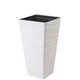 Горщик для квітів Form-Plastic Sahara Slim Квадро-30 білий зі вставкою (3950-011) - зображення 1