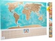 Скретч карта світу з прапорами MyMap Flags edition російською мовою в тубусі, Scratch off map - зображення 1