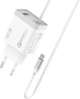 Сетевое зарядное устройство Promate iCharge-PDQC3 20Вт PD Lightning connector+USB QC3.0 White (icharge-pdqc3.white) - изображение 1