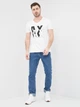 Футболка хлопковая длинная мужская Armani Exchange 10598.2 S Белая - изображение 3