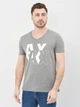 Футболка хлопковая длинная мужская Armani Exchange 10598.3 S Серая - изображение 1