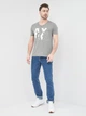 Футболка хлопковая длинная мужская Armani Exchange 10598.3 S Серая - изображение 3