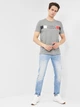 Футболка хлопковая длинная мужская Tommy Hilfiger 10606.3 S Серая - изображение 3