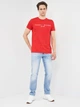 Футболка хлопковая длинная мужская Tommy Hilfiger 10615.5 S Красная - изображение 3