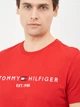 Футболка хлопковая длинная мужская Tommy Hilfiger 10615.5 S Красная - изображение 4