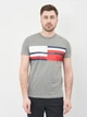 Футболка хлопковая длинная мужская Tommy Hilfiger 10645.3 S Серая - изображение 1