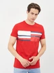 Футболка хлопковая длинная мужская Tommy Hilfiger 10645.4 S Красная - изображение 1