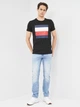 Футболка хлопковая длинная мужская Tommy Hilfiger 10647.1 S Черная - изображение 3