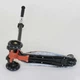Детский трехколесный самокат Best Scooter А 24662 /779-1311 MAXI со светящимися колесами и съемным рулем, Черный с оранжево-голубым космосом - изображение 4