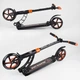 Самокат двухколесный Best Scooter с PU колесами и 2 амортизаторами Black/Orange (100075) - изображение 3