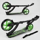 Самокат двоколісний "Best Scooter", з PU колесами, амортизатором, широким кермом, затискачем для керма. Black and Green (94767) - зображення 4