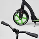 Самокат двоколісний "Best Scooter", з PU колесами, амортизатором, широким кермом, затискачем для керма. Black and Green (94767) - зображення 6