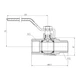 Кран шаровой для газа Thermo Alliance Forte 1" 1/2 ВН (ручка) SF605G40 - изображение 2