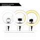 Кольцевая LED лампа селфи подсветка набор блогера Ring Light RGB MJ36-36см USB с 3 креплениями для телефона - изображение 6