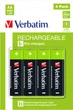 Акумуляторні батарейки Verbatim типу AA (HR6) 4 шт. (49517) - зображення 1
