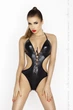 Эротическое Боди под латекс Passion Erotic Line JEAN BODY XXL/XXXL Черное - изображение 1