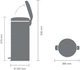 Бак для мусора Brabantia 114380 Pedal Bin newIcon 30 л - изображение 2